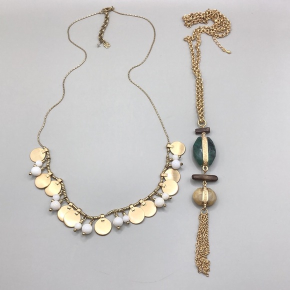 Curated bundle Lucky Brand + Boho Style Layered Statement Look Necklaces - Picture 1 of 7